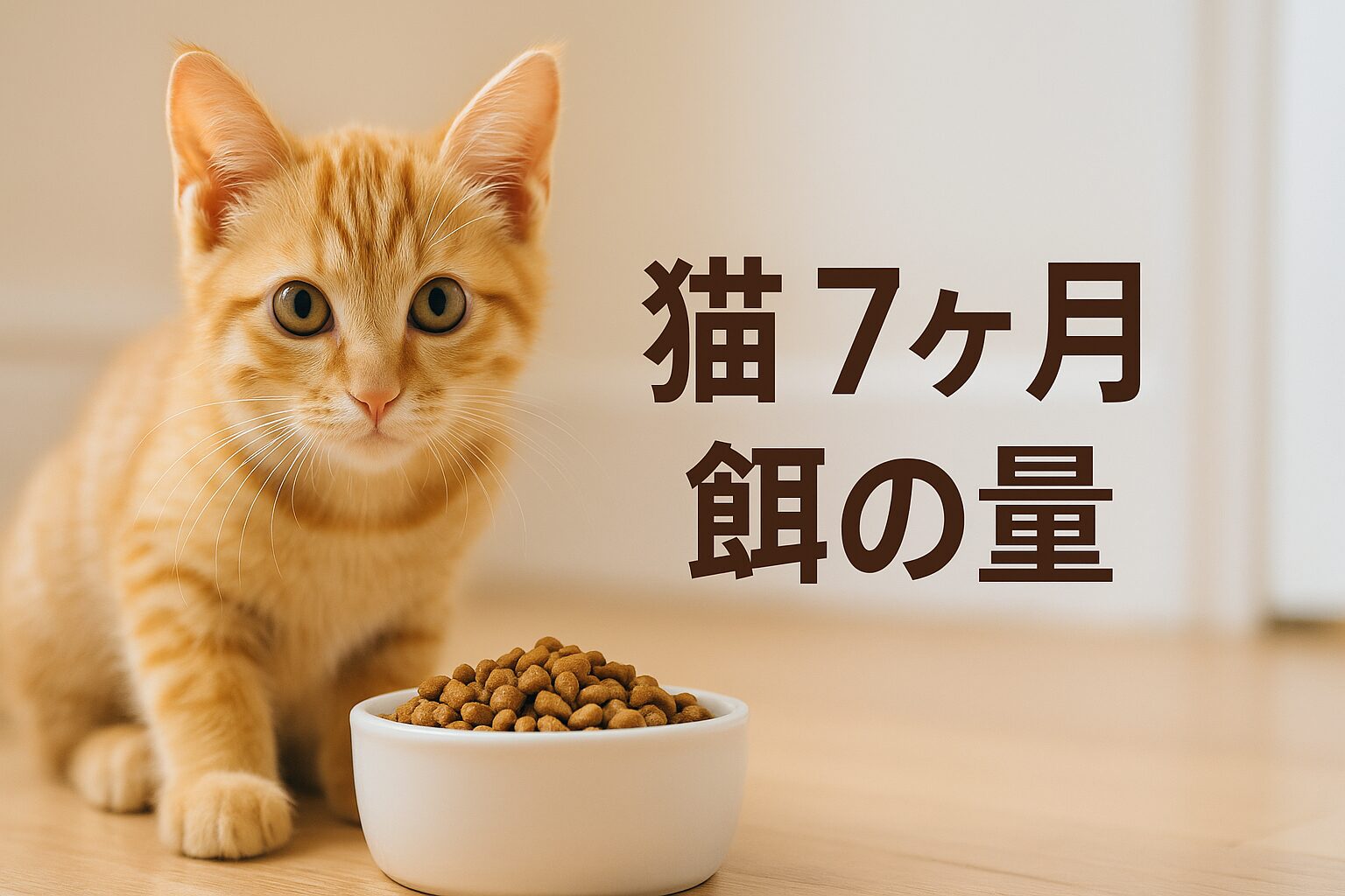 生後7ヶ月の猫の餌の量はいつ変える?フード切替時期と方法