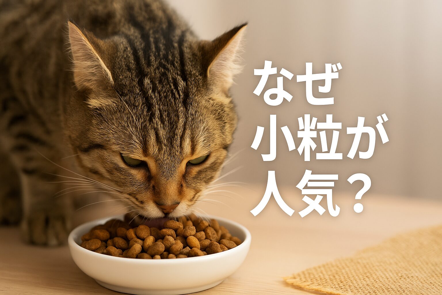 なぜ小粒が人気？市販キャットフードの理由と選び方