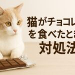 猫がチョコ食べた時の知恵袋的応急処置と予防法を徹底解説