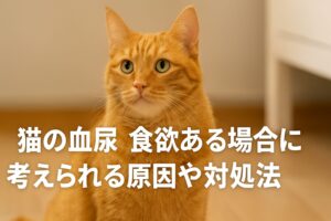 血尿があるけど猫は食欲ある…そんなとき飼い主が取るべき行動