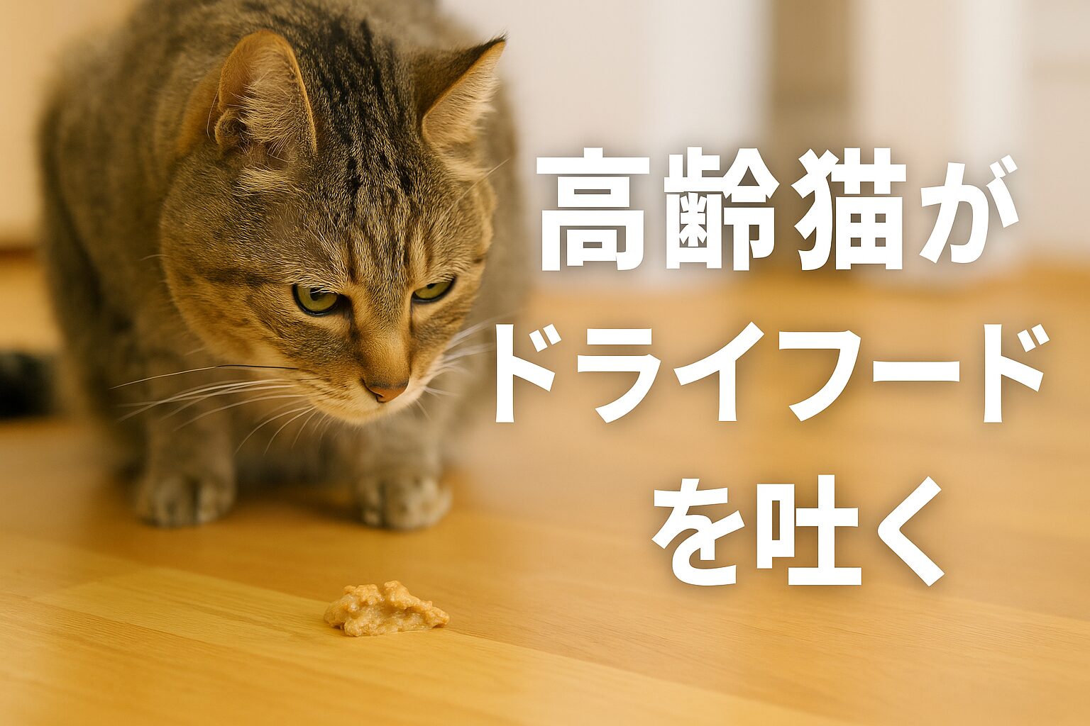 高齢猫のために！ドライフードで吐く時の正しい見直し方法とは