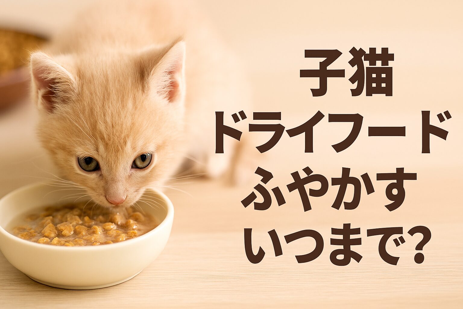 子猫にドライフードをふやかすのはいつまで？成長別に丁寧に解説