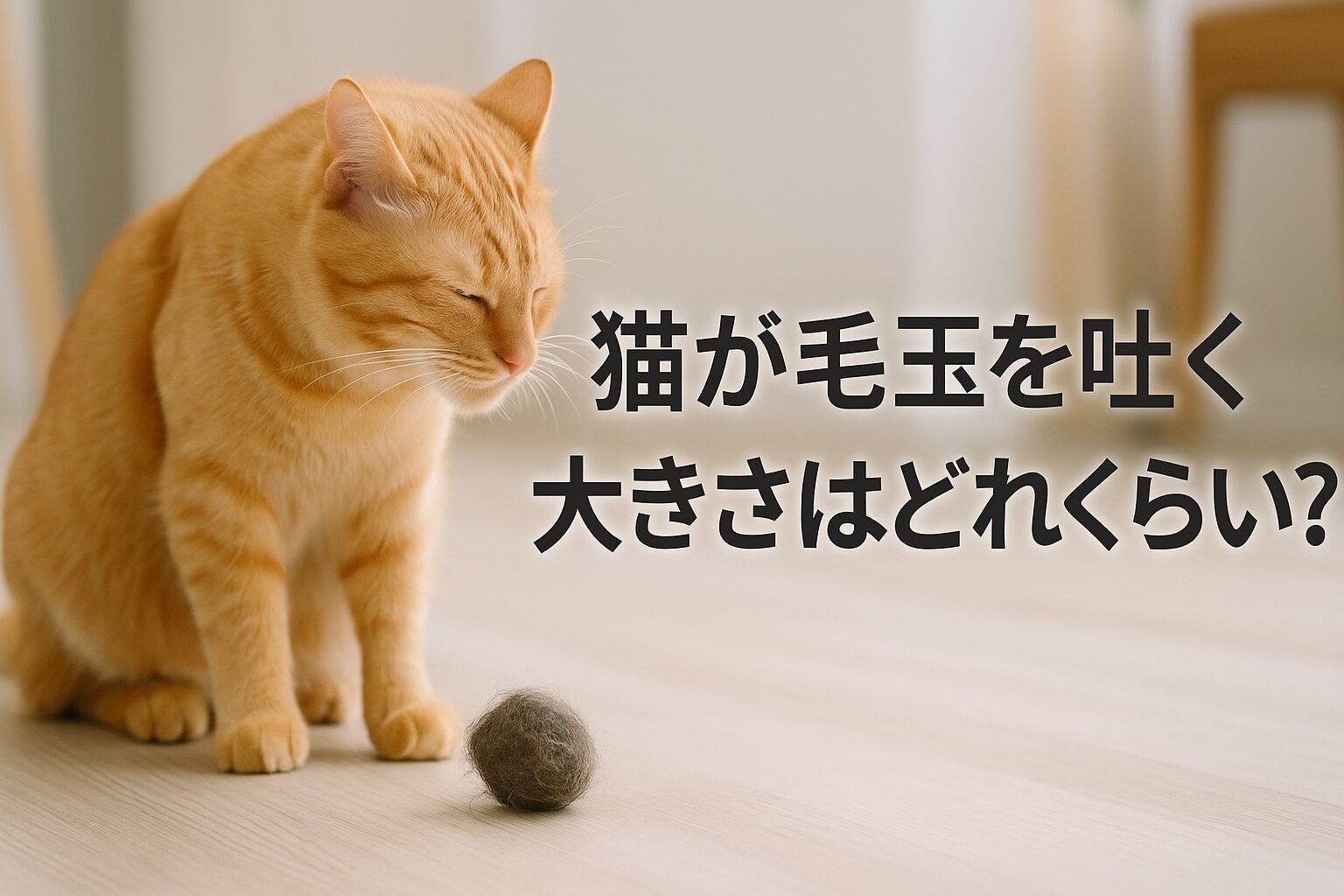 猫が毛玉を吐く大きさとは?原因や頻度と対策方法を徹底解説